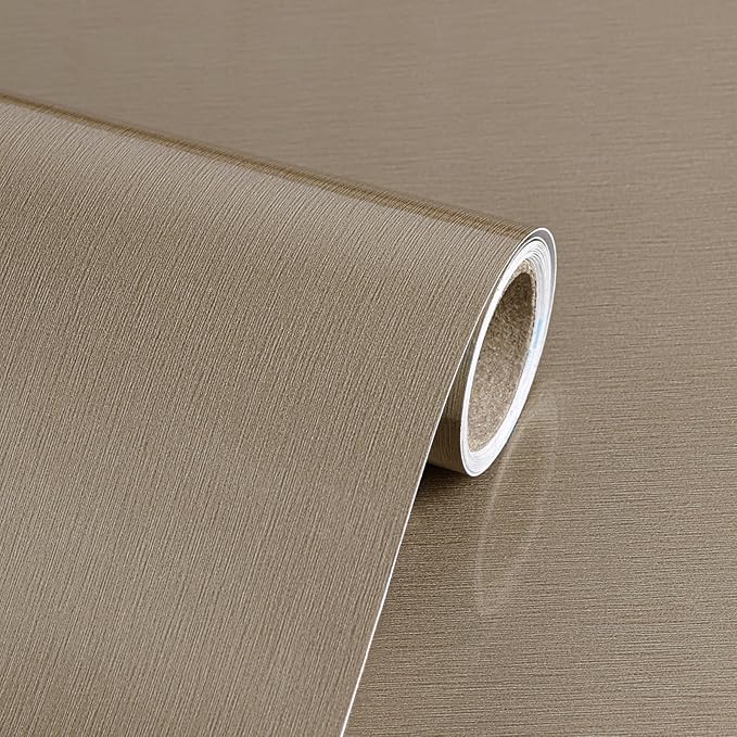 Stainless Steel Contact Paper 15.7"x 472" Thickened Gold Metallic Peel and Stick Wallpaper for Appliances Decorative Self Adhesive Stainless Steel Contact Paper for Fridge Kitchen Dishwasher Cabinets