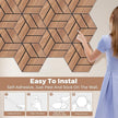 3D Peel and Stick Acoustic Wall Panel – 18-Pack Golden Maple Soundproof Wood Look Wall Panels for Interior Wall Decor, Hexagon Design