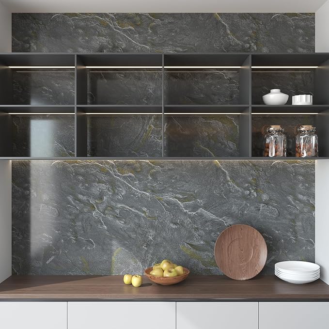 Gray Gold Marble Contact Paper Peel and Stick Countertops Kitchen Vinyl Wrap Wallpaper 591