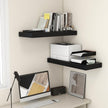 30 Inch Floating Shelves | 12 Inch Deep Black Floating Shelves Set of 2 | 30