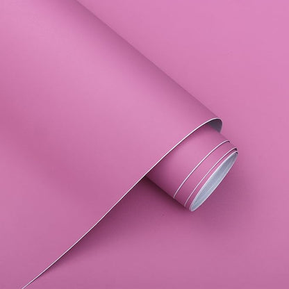 15.7"x197" Pink Peel and Stick Wallpaper Solid Color Pink Wallpaper Contact Paper for Cabinets Self-Adhesive Removable Wallpaper for Girls Bedroom Kids Room Decor Vinyl Roll Matte
