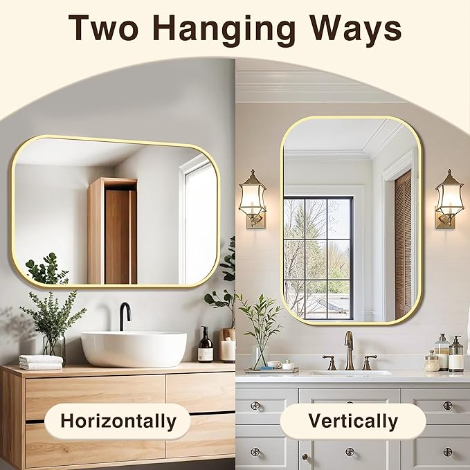 FICTOR Bathroom Vanity Mirror for Wall, 2 Pack 26