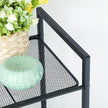 SONGMICS 5-Tier Storage Rack, Bathroom Shelf, Extendable Plant Stand with Adjustable Shelf, for Bathroom, Living Room, Balcony, Kitchen, Black UBSC35BK, 11.8 x 15 x 50.4 Inches