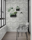 Guvana Grey Brick Wallpaper Peel and Stick Wallpaper 3D Brick Contact Paper Self Adhesive Wallpaper for Bedroom Modern Removable Wall Paper Vinyl Film Decor Backsplash Walls 17.3