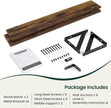 Floating Shelves, 8 Inch Deep Rustic Wood Wall Storage, 48W x 8D Wall Shelves Set of 2, Heavy Duty Metal Brackets, Industrial Book Shelf for Living Room, Kitchen, Bathroom, Bedroom, Brown