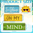 4 Pcs Summer Table Decor Wooden Sunshine Beach Tiered Tray Decor Rustic Farmhouse Sunshine Block Signs Gifts Summer Table Centerpieces for Home Kitchen Coffee Bar Shelf Office Decorations