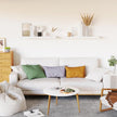 Floating Shelves for Wall, White Wood Wall Shelf Set of 2, 24
