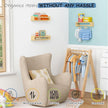 Floating Nursery Book Shelves for Wall, Natural Wood Wall Bookshelf for Kids Room Bedroom, Small Wooden Hanging Baby Book Shelf and Toy Organizer for Nursery Girl Boy Toddler Child - Set of 3