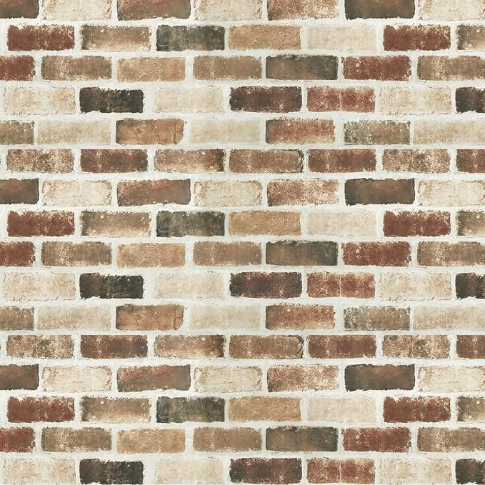 Timeet Vintage Brick Wallpaper Peel and Stick Wallpaper for Bedroom 17.5 "x 197" Brown Stone Wallpaper Self Adhesive Removable Wallpaper for Fireplace Laundry Living Room Accent Walls