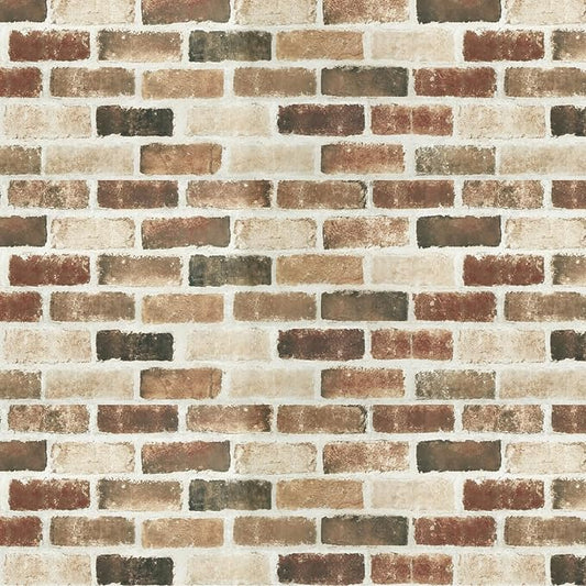 Timeet Vintage Brick Wallpaper Peel and Stick Wallpaper for Bedroom 17.5 "x 197" Brown Stone Wallpaper Self Adhesive Removable Wallpaper for Fireplace Laundry Living Room Accent Walls