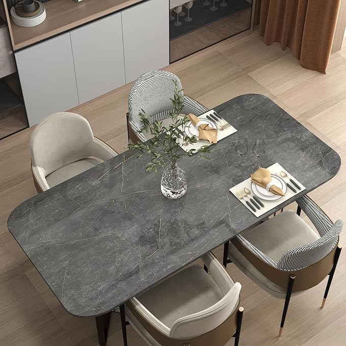JSEVEM 31"×354" Extra Wide Thick Large Size Dark Grey Cyan Gold Marble Wallpaper Peel and Stick Glossy Gray Cyan Marble Contact Paper Faux Granite Wall Sticker for Bedroom Bathroom Living Room Walls