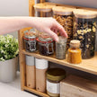 Navaris Bamboo Rack Organizer Shelf - 3-Tier Adjustable Shelves for Spice Storage Kitchen Pantry Bathroom Counter - 16.3