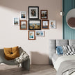 Vittanly 10 Pack Picture Frames, Picture Frames Collage Wall Decor with Two 8x10, Four 5x7 and Four 4x6 Photo Frames, Gallery Wall Frame Set for Wall or Tabletop Display, Black, Walnut Brown and White