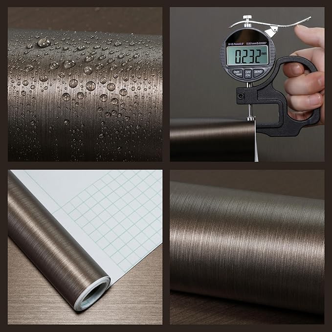 Dark Brown Peel and Stick Wallpaper 15.7