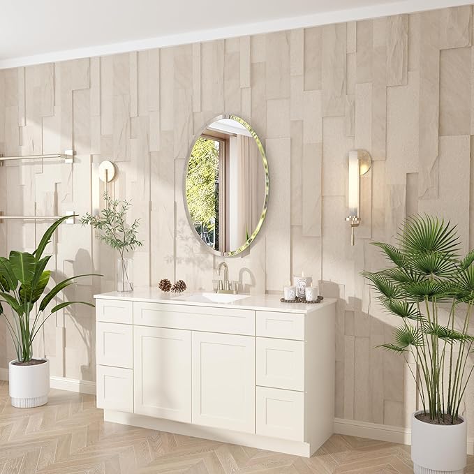VocalStar Frameless Oval Mirror, 24