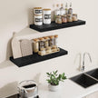 Dreamland 30 Inch Long Floating Shelves in White,8 Inch Deep Floating Shelf for Wall,Large Display & Storage Shelf, Wall Shelf for Bathroom Bedroom Living Room Kitchen Office，Set of 2