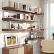 72 Inch Walnut Floating Shelf | 12 Inch Deep Floating Shelves Set of 1 | 72
