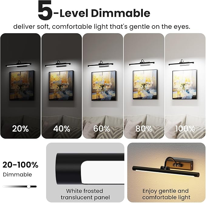 2 Pack Picture Lights for Wall 6000mAh - 16