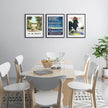 upsimples 18x24 Picture Frame Set of 5, Display Pictures 16x20 with Mat or 18 x 24 Without, Wall Gallery Poster Frames, Black
