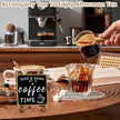 Wooden Coffee Bar Sign Coffee Bar Decor, Coffee Bar Decorations Black and White with Iron Stand Bar Tabletop Shelf Accessories, Coffee Signs Decors for Coffee Station Home Farmhouse Kitchen & Office