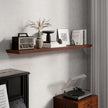 Fun Memories Floating Shelves 55 Inch Long, 9.3 Inch Deep Classic Crown Molding Floating Shelves for Wall, Rustic Wooden Shelves for Wall Decor Bathroom, Kitchen, Office, (Walnut, 1Pack)