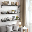 Heimlove 48 Inch Large Wall Bookshelves Set of 3, Wall Mounted Bookshelves,Heavy Duty Wooden Shelves for Living Room,Bedroom,Kitchen,Laundry Room Storage & Decor