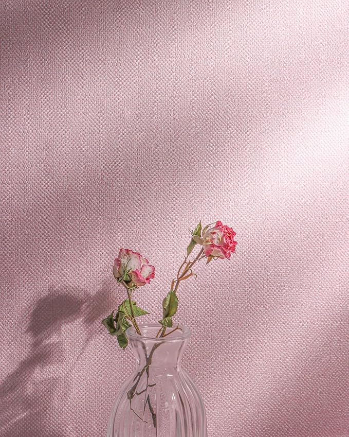Pink Grasscloth Peel and Stick Wallpaper Textured Contact Paper 15.7inch x 393.7inch Faux Linen Vintage Grasscloth Contact Paper Self Adhesive Removable Wallpaper Vinyl