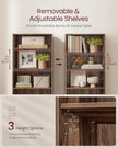 VASAGLE Custos Collection - Bookshelf, 5-Tier Bookcase, Book Shelf, Open Storage Shelf, 9.4 x 23.6 x 52.8 Inches, for Living Room, Home Office, Dinning Room, Natural Walnut ULBC165K01