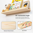 Picture Ledge Shelf for Wall, 24 inches Solid Pine Wood Nursery Book Shelves 3 Packs, Floating Ledge Shelves for Kids' Room Bedroom Bathroom Living Room Photo Frames Office Nursey Wall Decor, Natural