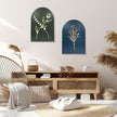 Teeloray Boho Wall Decor Wooden Arch Floral Mid Century Modern Shelf Decor Aesthetic Bohemian Art Wall Hanging Decor with 3D Hollow Craft Minimalist Wall Art for Bookshelf Living Room Bedroom
