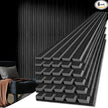 Art3d 6-Piece Wood Slat Acoustic Panels for Stylish Decor and Noise Reduction, 3D Textured Panel for Ceiling and Wall, Matte Black