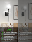 DORESshop Battery Operated Wall Sconce Set of 2, Black Rechargeable Wall Lights Remote, Sconce Wall Decor Set of 2, 7 Colors Wireless Sconces for Bedroom Living Room Hallway