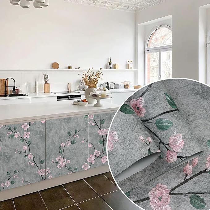 Floral Peel and Stick Wallpaper Flower Tree Contact Paper A Set of 17.5