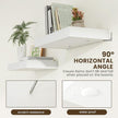 Deep Floating Shelves | 24 Inch White Floating Shelves Set of 2 | 12 Inch Deep Rustic Wood Shelves for Wall | 24