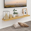 Fun Memories Floating Shelves for Wall, 48Inch Long Floating Shelves Set of 1, Hanging Shelf with Invisible Brackets, Wood Shelves for Living Room, Bedroom, Kitchen, Oak
