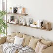 BAMEOS Floating Shelves,40 in W x 8in D Wall Mounted Wooden Shelves with Invisible Brackets Set of 3, Hanging Wall Shelves Decoration for Bedroom, Bathroom, Living Room and Kitchen