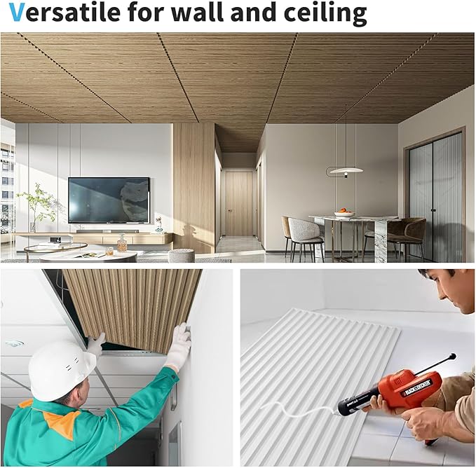 Art3d 6-Pack Slat Design 3D Wall Panels for Interior Wall Decor, 2x4 FT PVC Decorative Drop Ceiling Tiles - Walnut