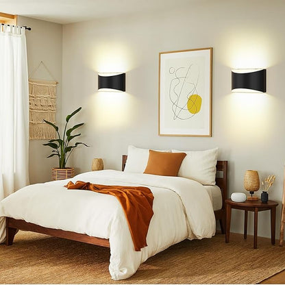 FOLKSMATE Battery Operated Wall Sconces Set of 2, 8000mAh Rechargeable Wall Lamps, 3 Color Temperatures, Timer Dimmable Light for Bedroom, Living Room, Hallway
