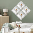 Tatuo 4 Pcs Mirrors Square Wall Mirror, Gorgeous Rustic Farmhouse Accent Mirror, Rustic for Bathroom Renovation Bedrooms Living Rooms, 12 x 12 Inch(Elegant White)