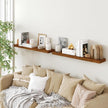 BAMEOS Floating Shelves,40 in W x 8in D Wall Mounted Wooden Shelves with Invisible Brackets Set of 2, Hanging Wall Shelves Decoration for Bedroom, Bathroom, Living Room and Kitchen