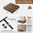 fuqing Floating Shelves for Wall, Wall Mounted Wood Floating Shelf with Invisible Brackets for Living Room, Bathroom, Bedroom, Kitchen Storage and Decor, 6.5 Inch Set of 3, Walnut