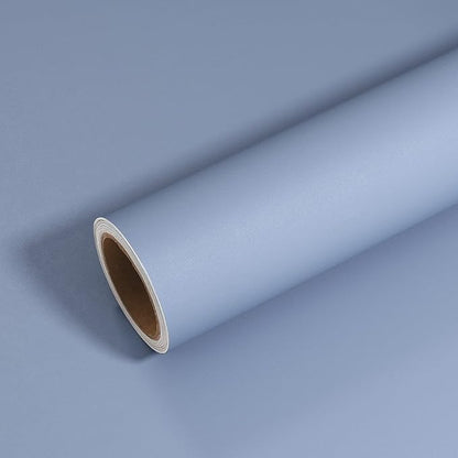 VEELIKE 15.7''x118'' Thick Periwinkle Blue Wallpaper Peel and Stick Removable Light Blue Contact Paper for Cabinets Walls Shelves Waterproof Self Adhesive Temporary Wall Paper for Bedroom Bathroom