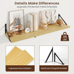 Axeman Deep Floating Shelves | 36 Inch Oak Wall Shelves Set of 2 | 10 Inch Deep Wood Floating Shelves for Wall | 36