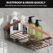 Moforoco Shower Caddy Shelf Organizer Rack, Self Adhesive Black Bathroom Shelves Basket, Home Farmhouse Wall Inside Organization and Storage Decor Rv Accessories, First Camper Apartment Essentials