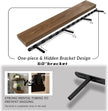 Walnut Floating Shelves 60 inch Long for Wall,Heavy Duty Rustic Wood Wall Mounted Shelves for Living Room Kitchen 8-inch deep Set of 1,with Sturdy Metal Hidden Bracket