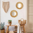 ZOROSY Gold Round Wall Mirror 12 inch - Small Wall Mirror Decorative, Vintage Mirror for Living Room, Entryway, Bedroom,Hallway