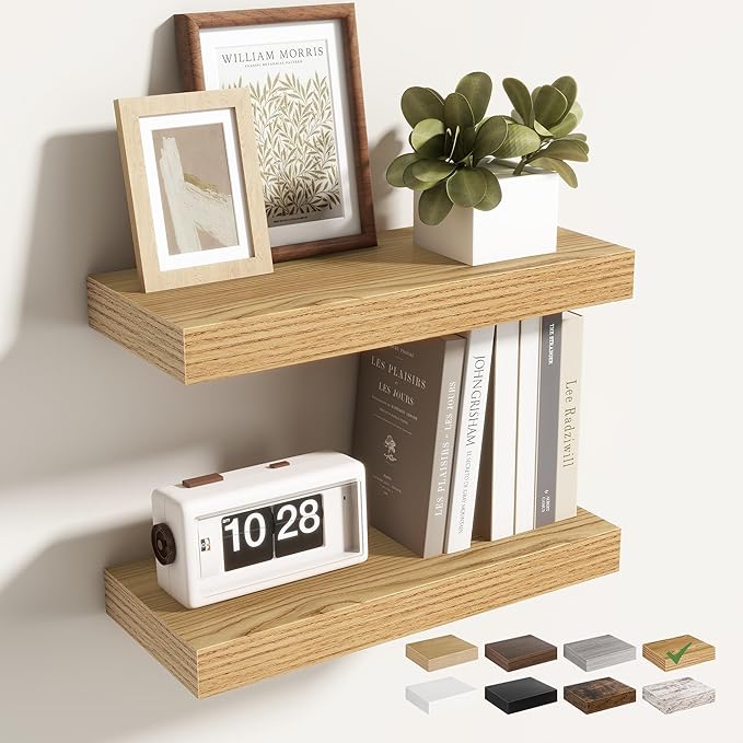 16 Inch Floating Shelves for Wall 2 Pack, 16