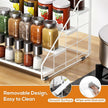 Spice Rack Organizer for Cabinet, 4 Tiered Spice Rack Organizer, Tiered Adjustable Spice Shelf for Kitchen (White-2Pcs)