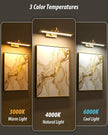URSOLA 16“ Picture Lights for Wall, Brass Battery Operated Picture Frame Light, Dimmable LED Light Over Picture Frame with 3 CCT, Display for Gallery, Living Room, Bedroom, Hallway