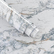 Cream Blue Gold Marble Peel and Stick Contact Paper Kitchen Marble Wall Paper Vinyl Wrap for Countertops Waterproof Granite for Cabinets Wallpaper Peel & Stick Countertop Covering Table Desk